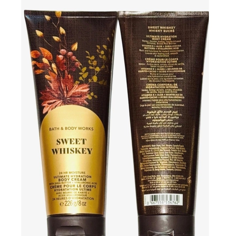 SWEET WHISKEY Womens Moistuzing Body Cream full-size Bath and Body Works Rare